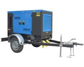 ТСС ЭД-120-Т400-2РКМ9 в шумозащитном кожухе на прицепе с АВР