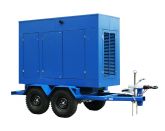 ТСС ЭД-120-Т400-2РПМ2 в погодозащитном кожухе на прицепе с АВР